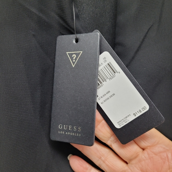 🎉Host Pick🎉 Guess Halter Style Little Black Dress with Sheer Overlay - Picture 3 of 8